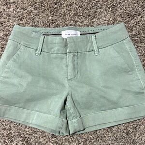 Dear John Light Sage Green Cotton Cuffed Shorts